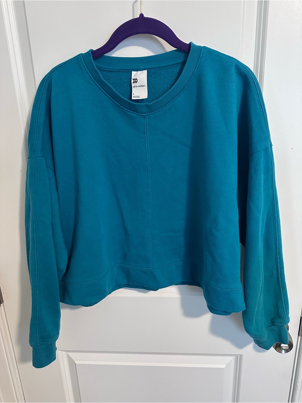 all in motion Teal Cropped Crewneck Sweatshirt